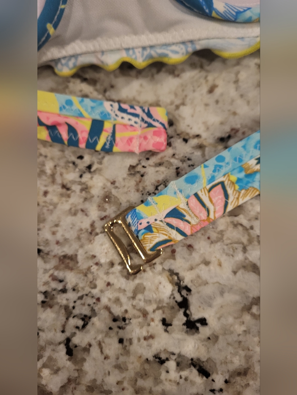 NWT Hobie bikini  Padded top side tie bikini bottom Tropical  Size Large. Ruffle - Picture 14 of 14